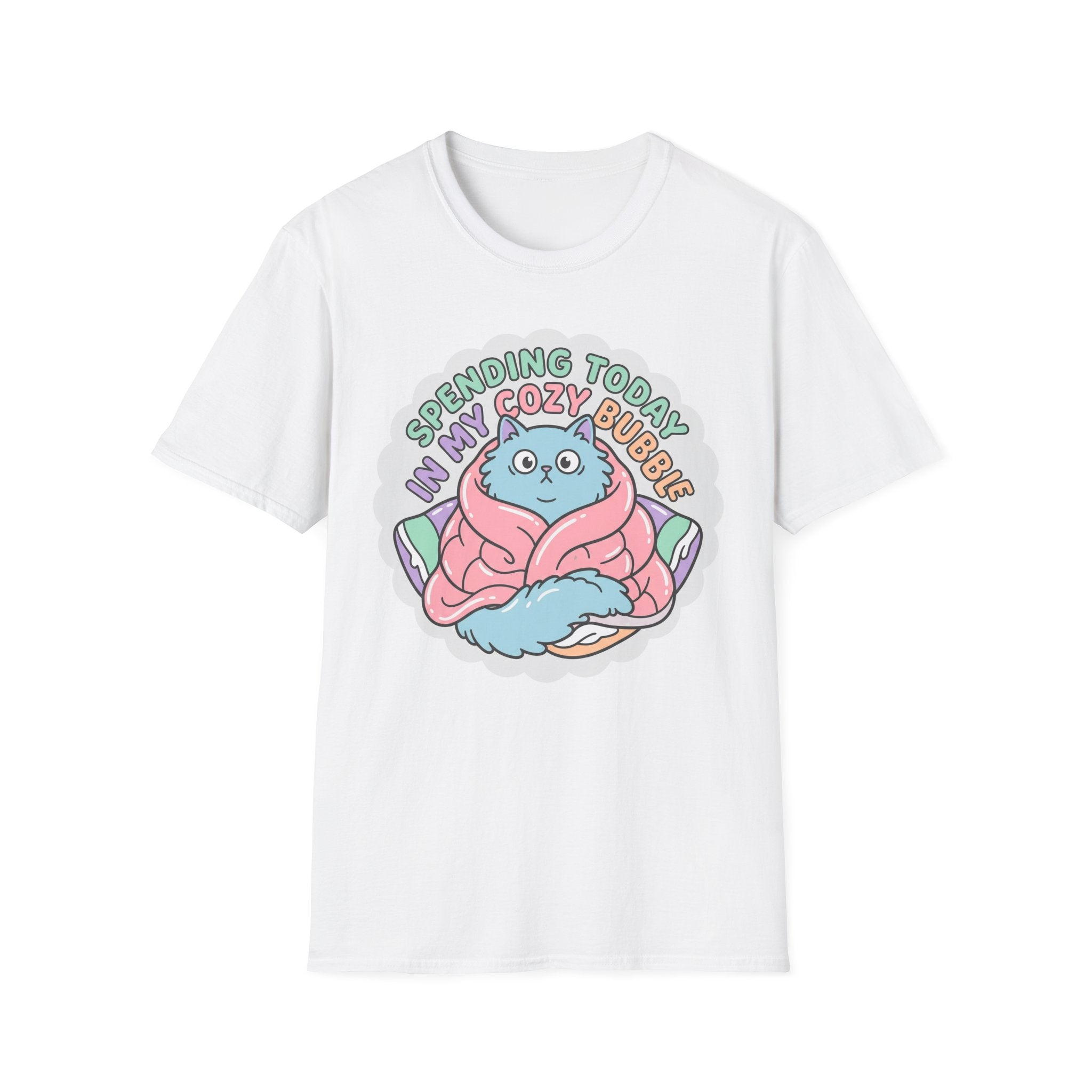 Spending Today in Cozy Bubble T-Shirt — Relaxed Lounge Tee for Cozy Days