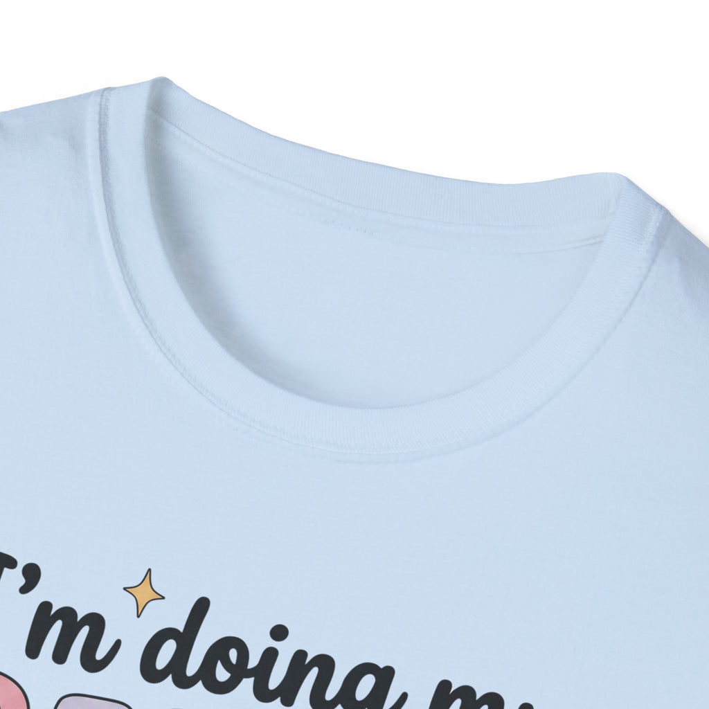“I’m Doing My Best Which Is Aggressively Average” T-Shirt — Funny Pastel Unicorn Tee