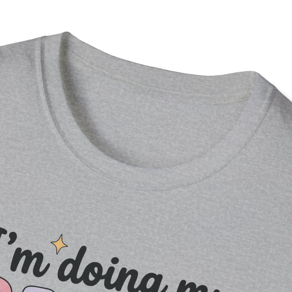 “I’m Doing My Best Which Is Aggressively Average” T-Shirt — Funny Pastel Unicorn Tee