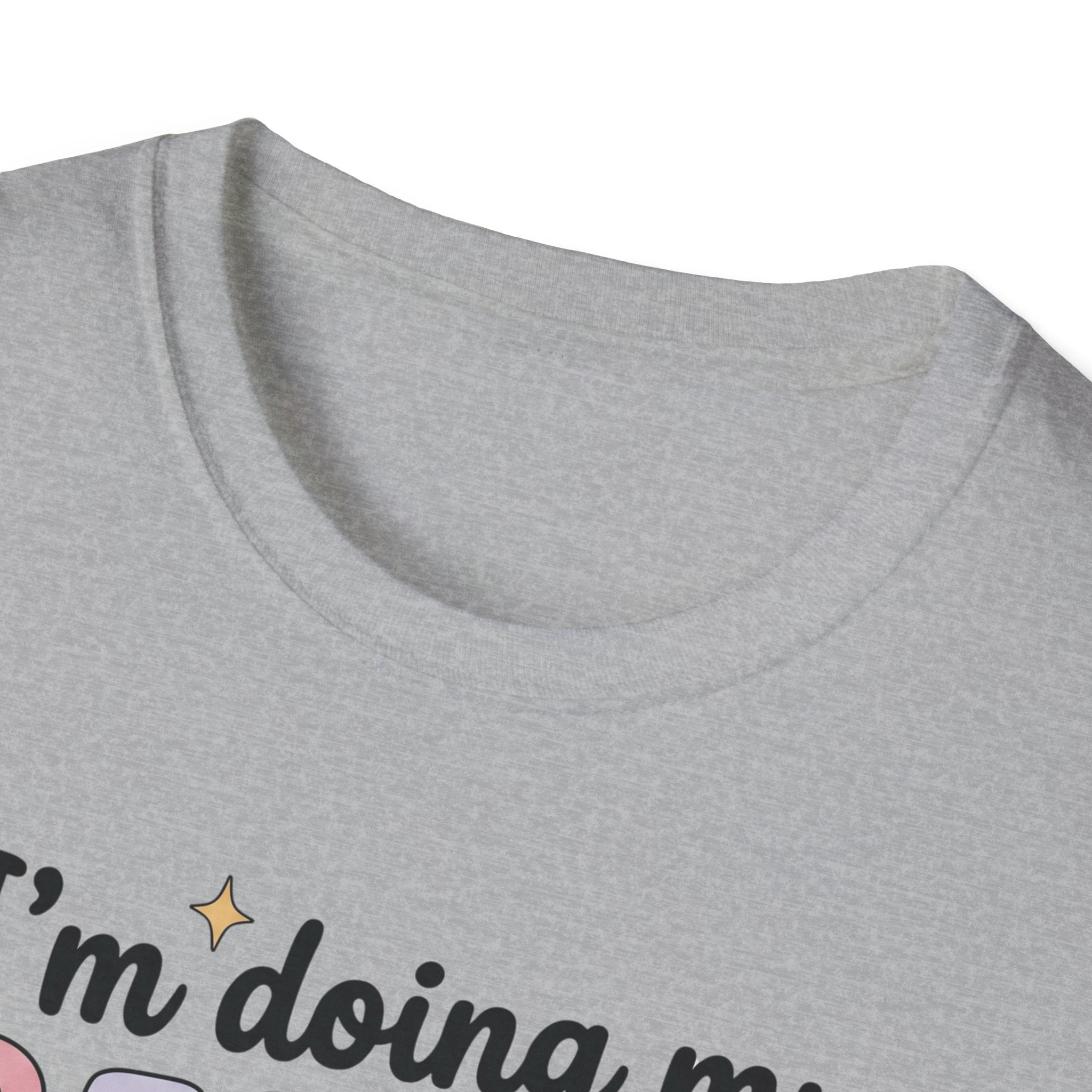 “I’m Doing My Best Which Is Aggressively Average” T-Shirt — Funny Pastel Unicorn Tee