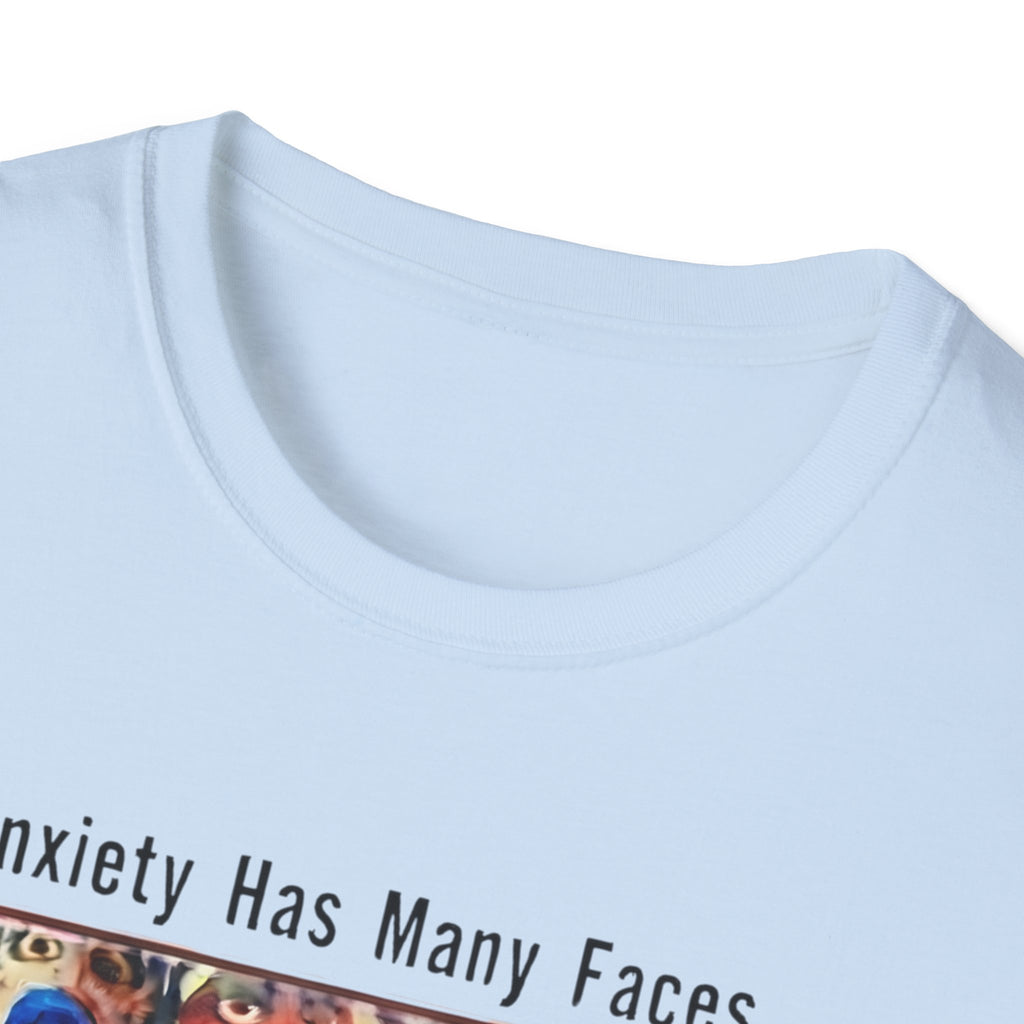 Anxiety Has Many Faces T-Shirt — 'Doom Scrolling' Mental Health Graphic Tee