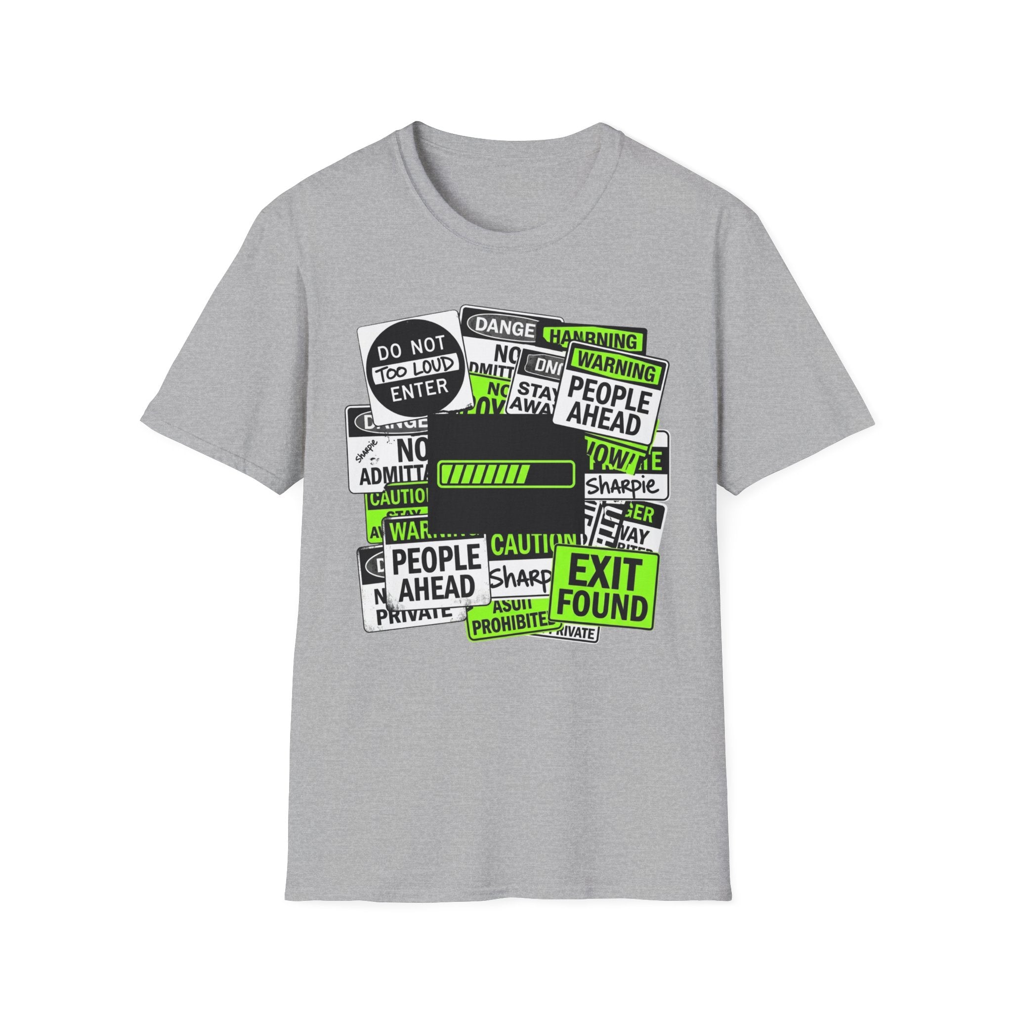 Social Battery Warning Signs T-Shirt