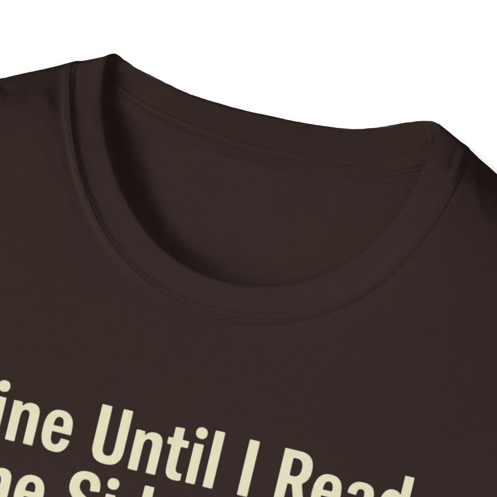 T-Shirt — "Fine Until I Read The Side Effects" Retro Nurse Humor Tee