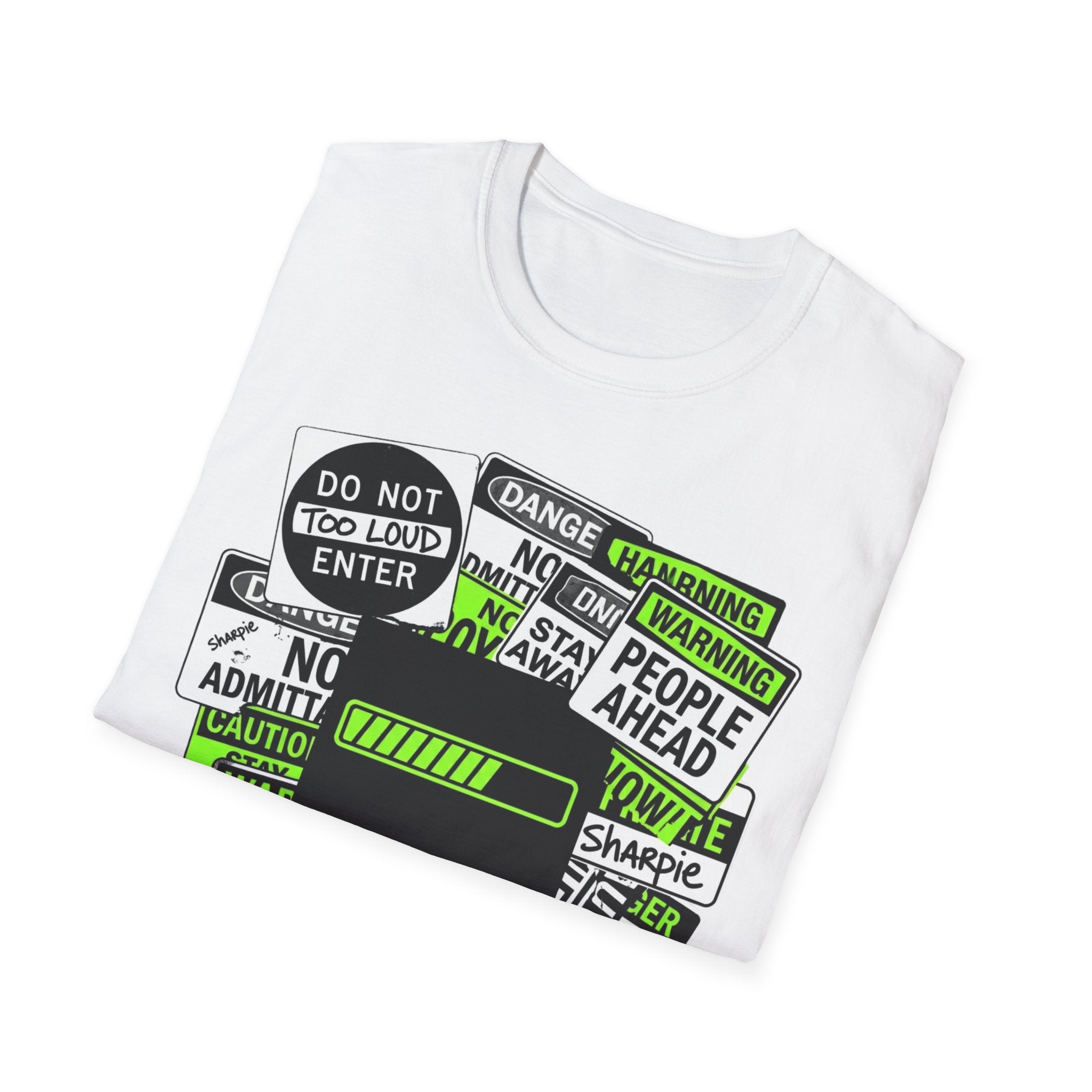 Social Battery Warning Signs T-Shirt