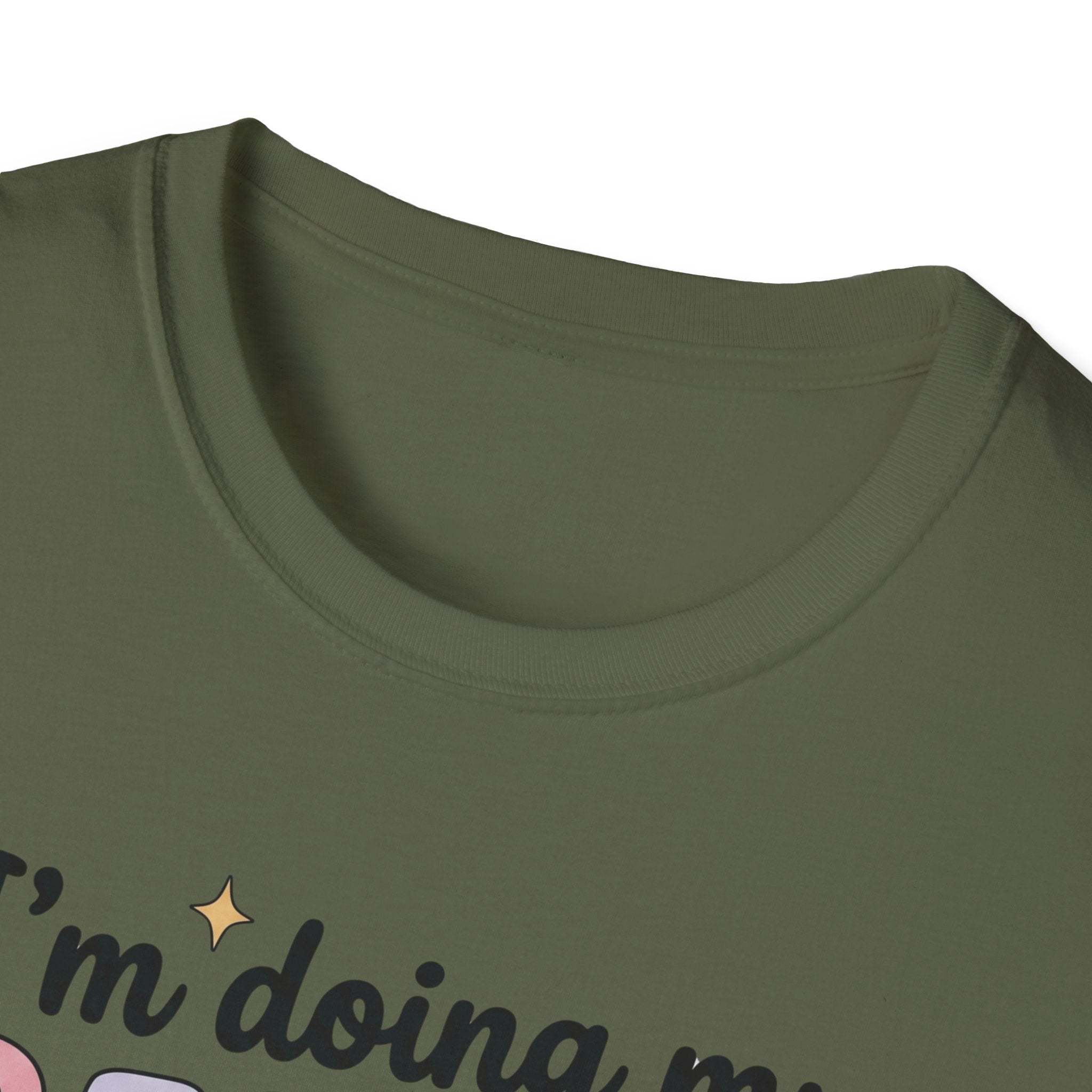 “I’m Doing My Best Which Is Aggressively Average” T-Shirt — Funny Pastel Unicorn Tee