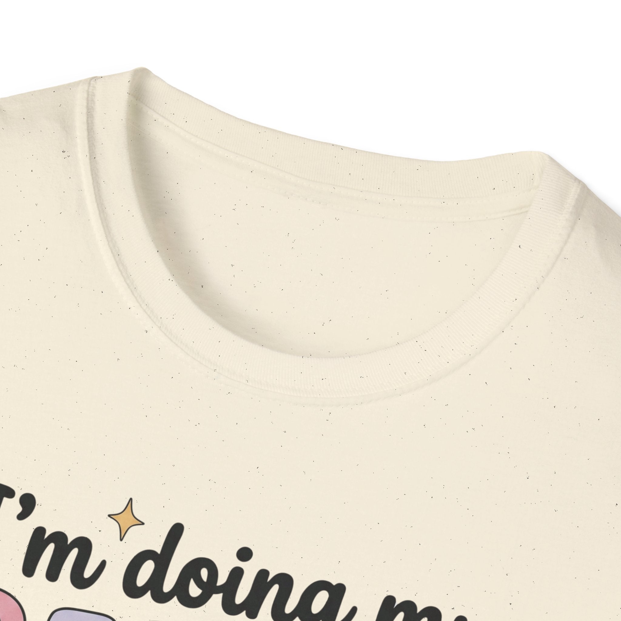 “I’m Doing My Best Which Is Aggressively Average” T-Shirt — Funny Pastel Unicorn Tee