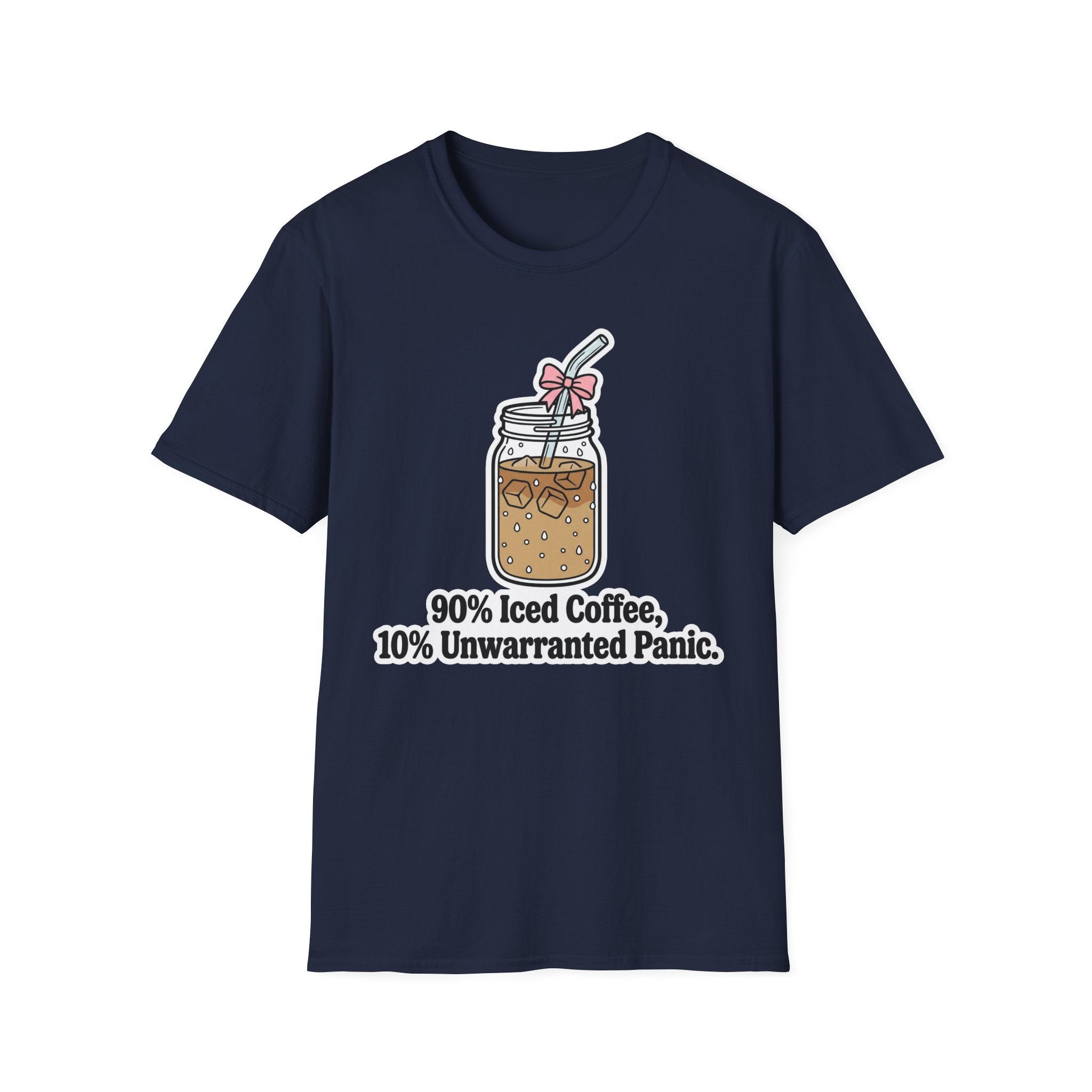 90% Iced coffee 10% panic T shirt