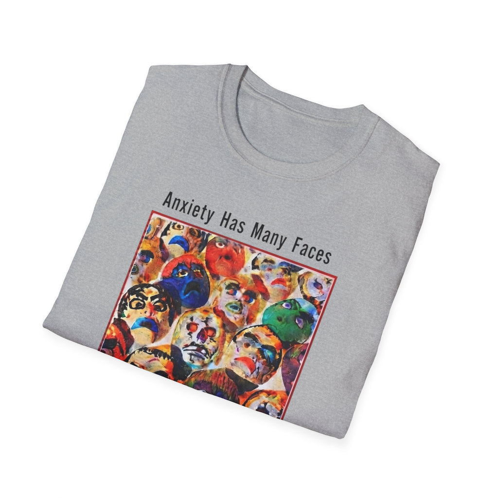 Anxiety Has Many Faces T-Shirt — 'But There's Only One Antidote: Snacks' Graphic Tee