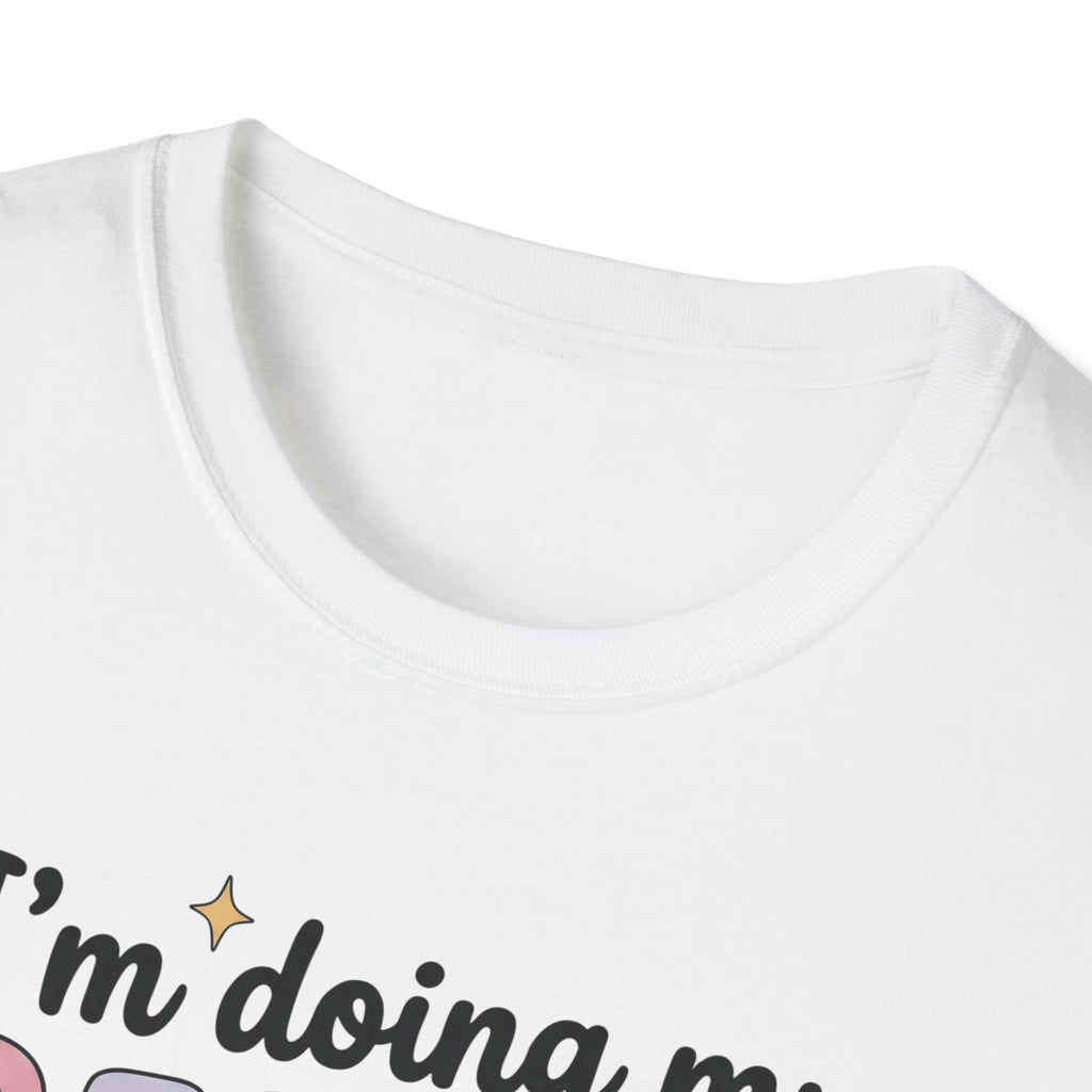 “I’m Doing My Best Which Is Aggressively Average” T-Shirt — Funny Pastel Unicorn Tee