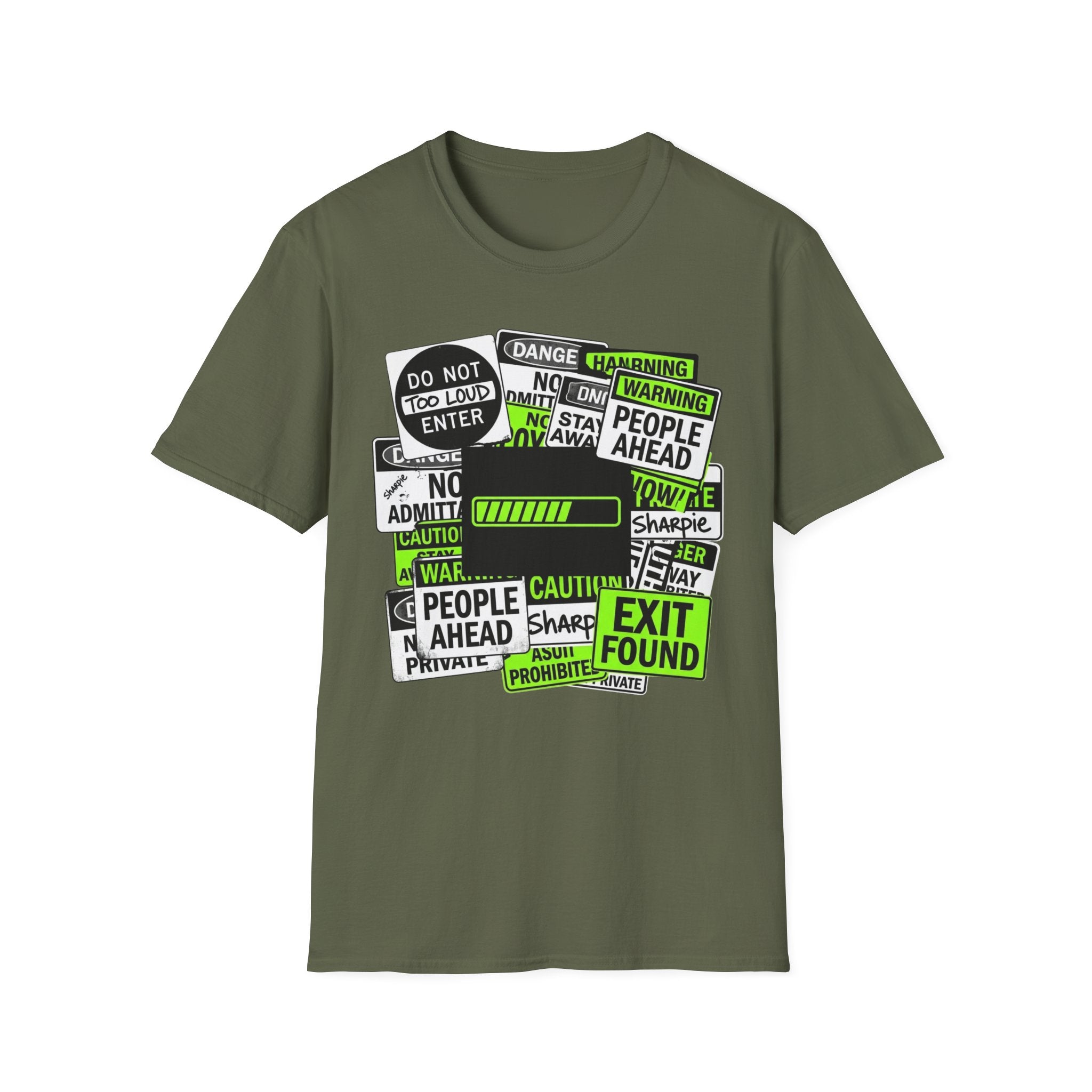 Social Battery Warning Signs T-Shirt