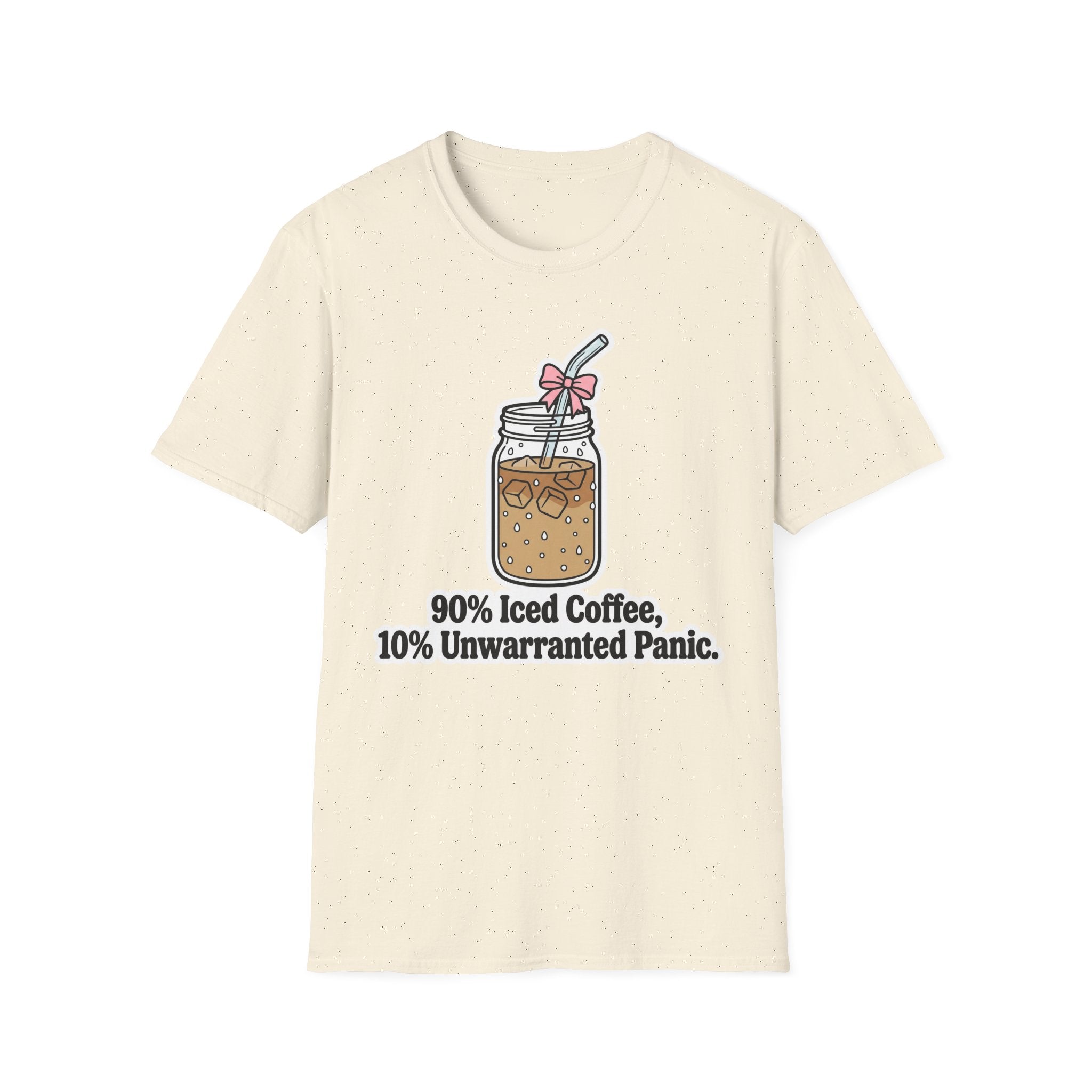 90% Iced coffee 10% panic T shirt