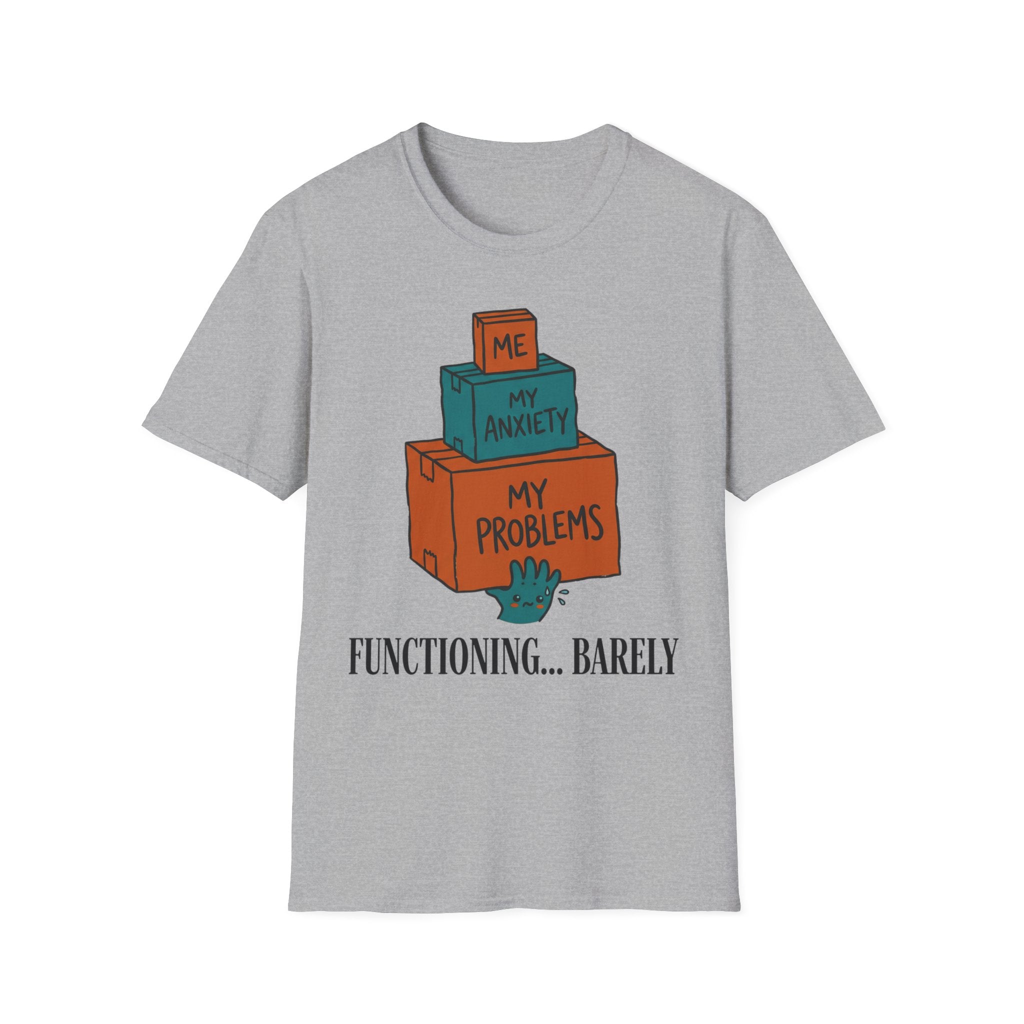Functioning… Barely – Funny Mental Health T shirt