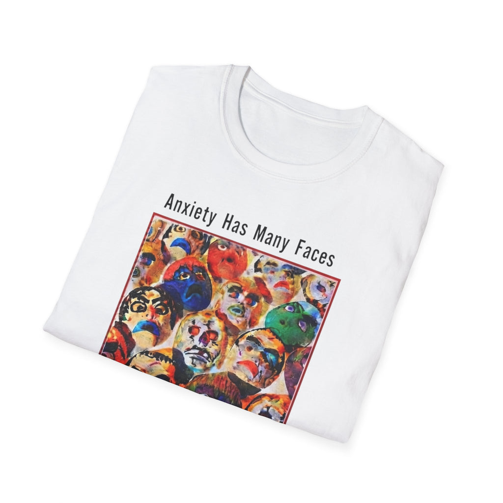 Anxiety Has Many Faces T-Shirt — 'But There's Only One Antidote: Snacks' Graphic Tee
