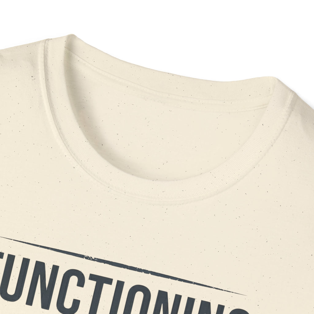 Functioning at a Solid 40% T-Shirt — Funny Sarcastic Graphic Tee for Low-Energy Days