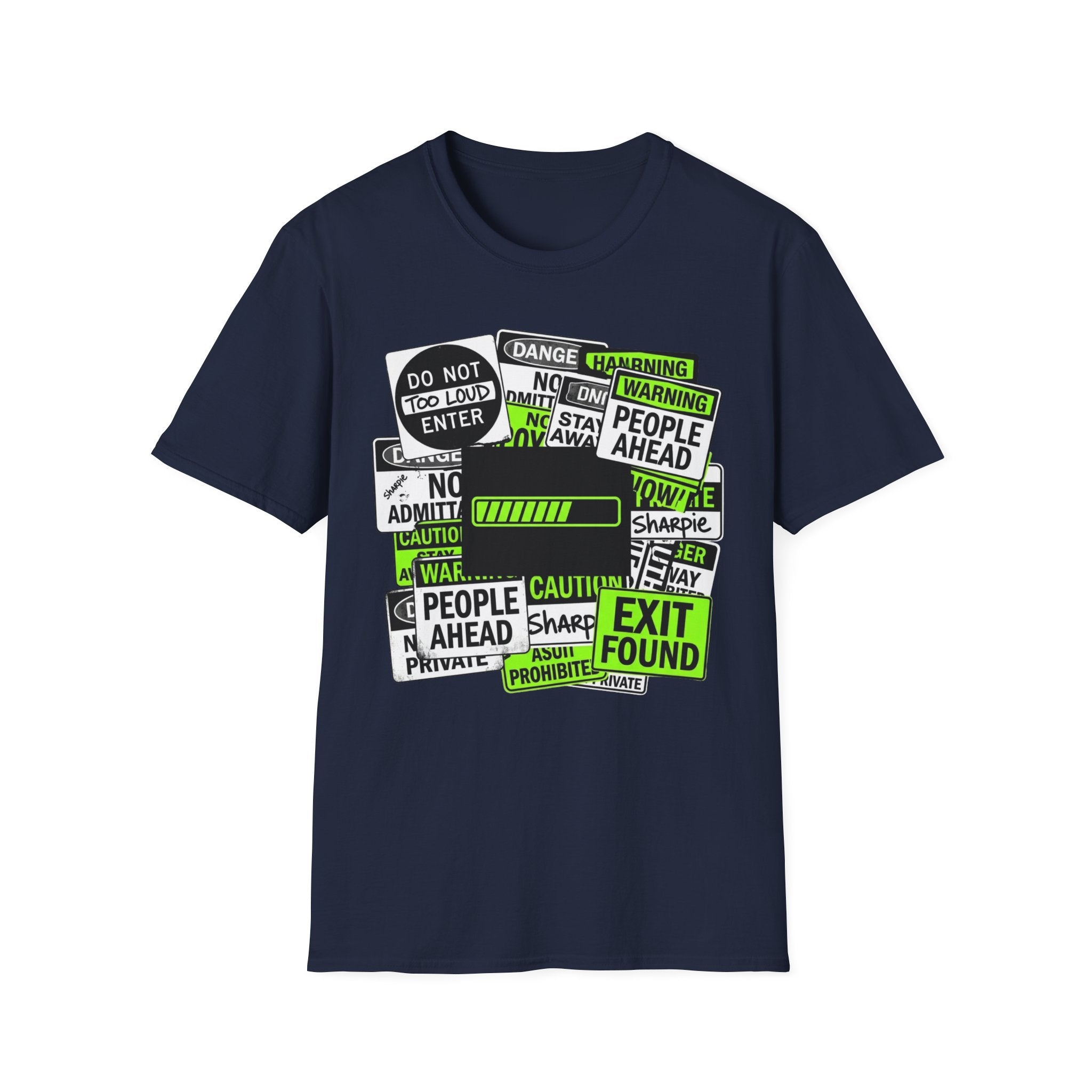 Social Battery Warning Signs T-Shirt