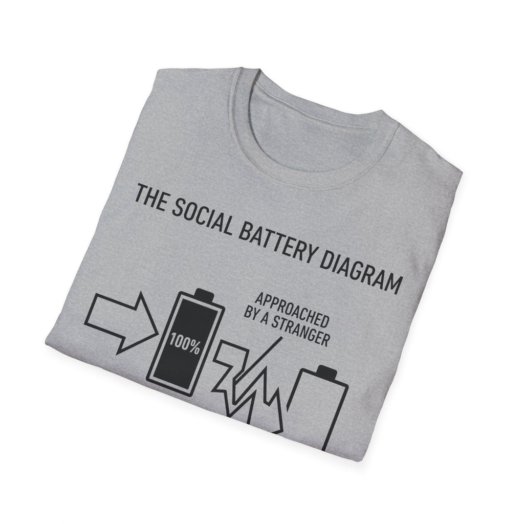 Social Battery Diagram T shirt