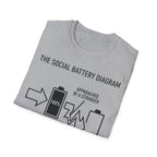Social Battery Diagram T shirt