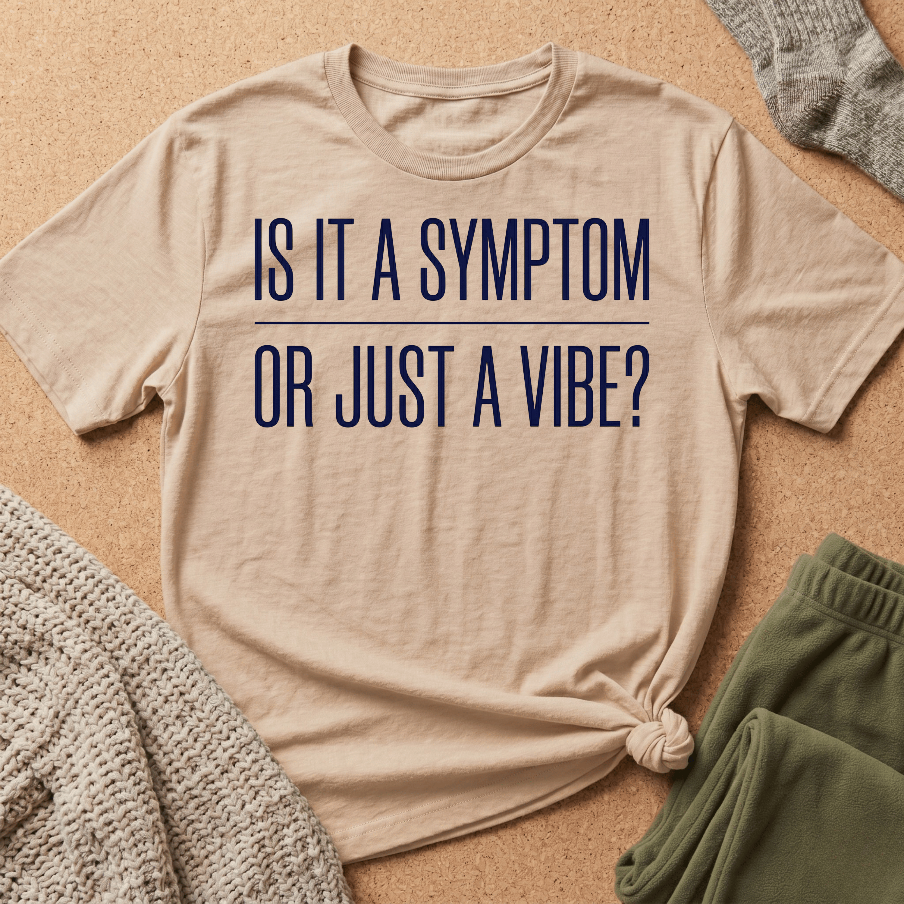 Symptom or Just a Vibe T-Shirt — Funny Quote Graphic Tee