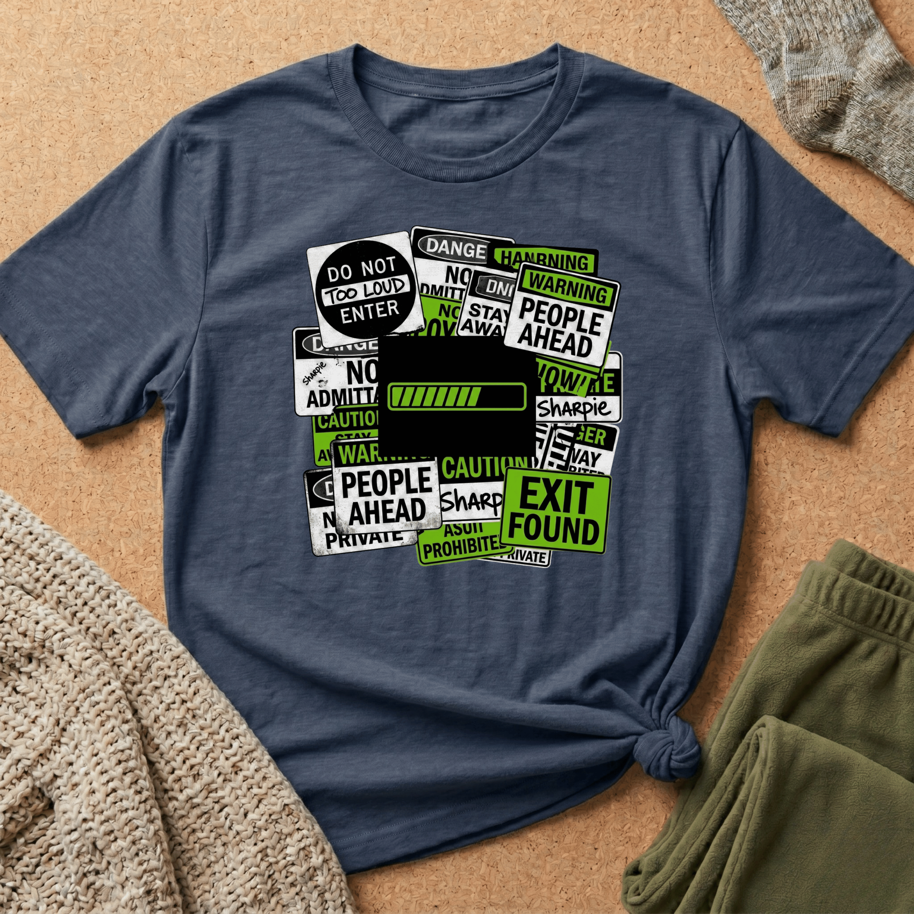 Social Battery Warning Signs T-Shirt