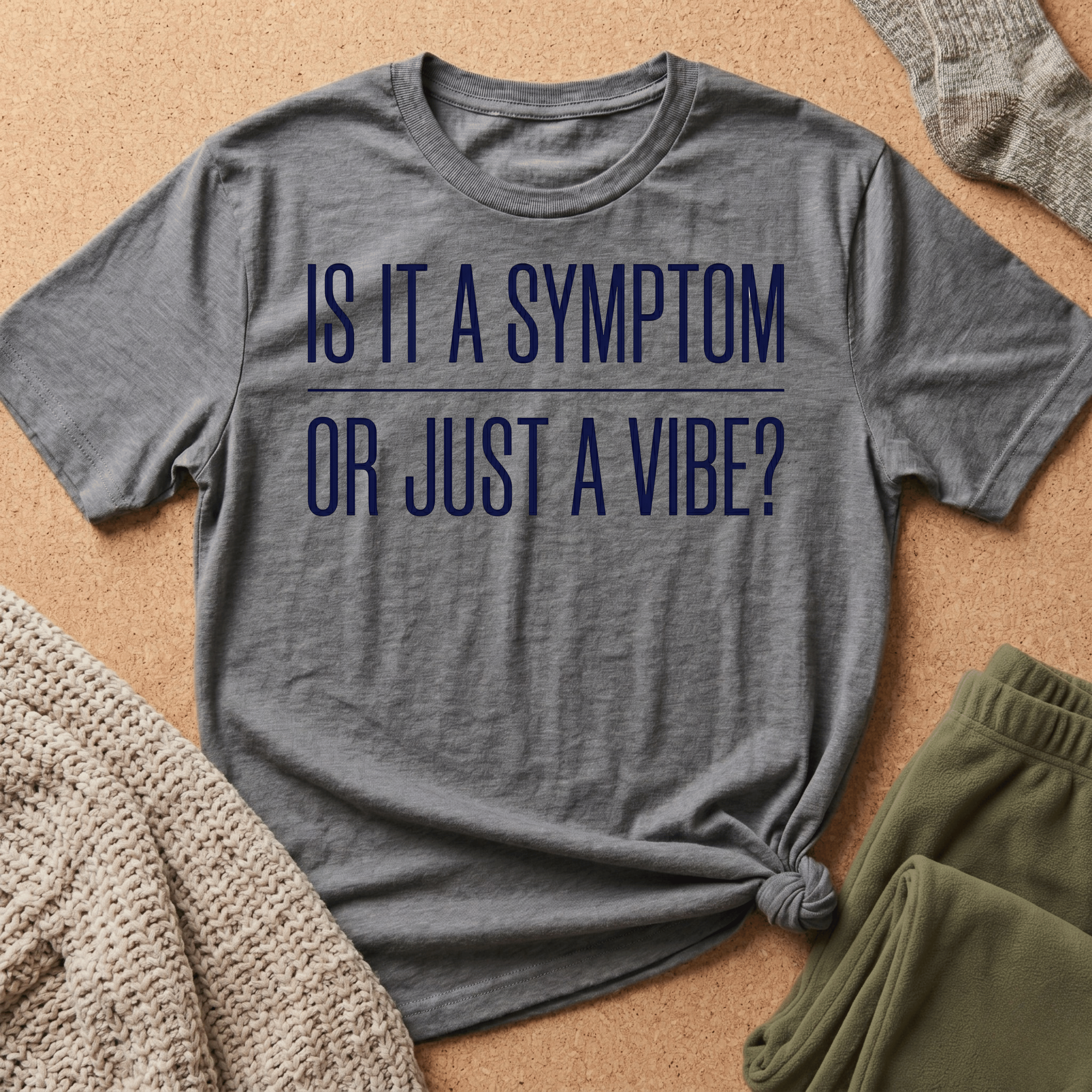 Symptom or Just a Vibe T-Shirt — Funny Quote Graphic Tee