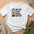 My Cat Is My Social Battery T shirt