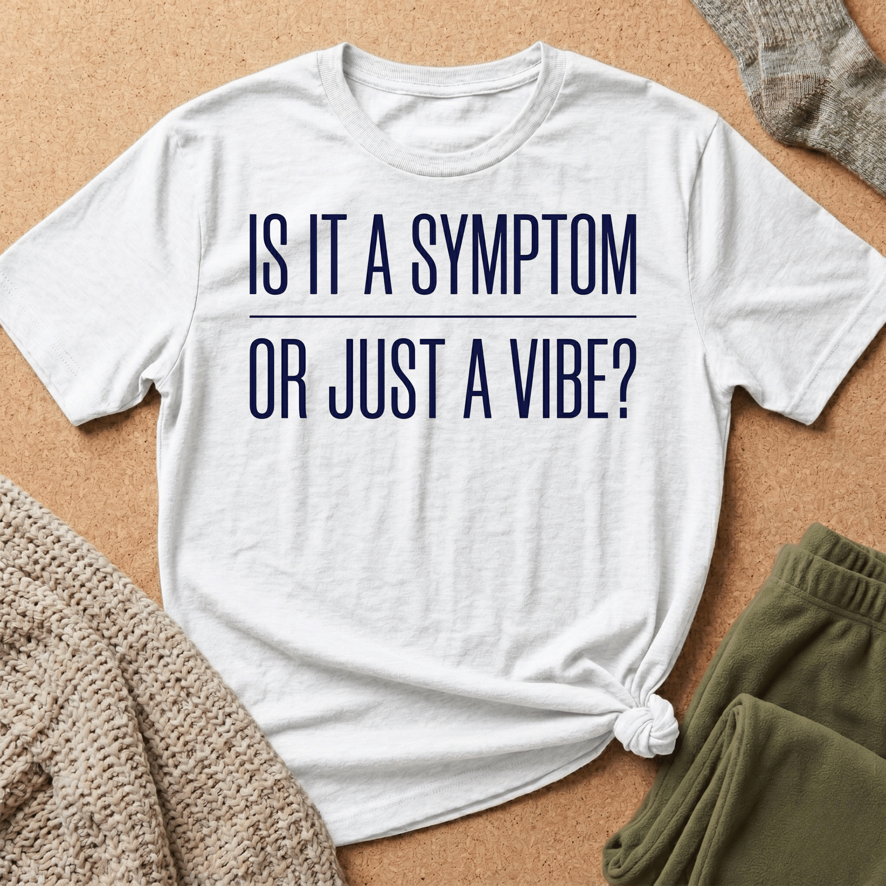 Symptom or Just a Vibe T-Shirt — Funny Quote Graphic Tee